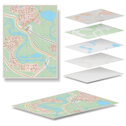 Maps isolated on layers