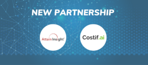 Image introducing the Costif.ai & Attain Insight Partnership Announcement