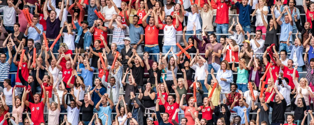 A group of fans at a sports event to represent the blog: How Privacy-First Facial Ticketing Can Transform the Fan Experience.